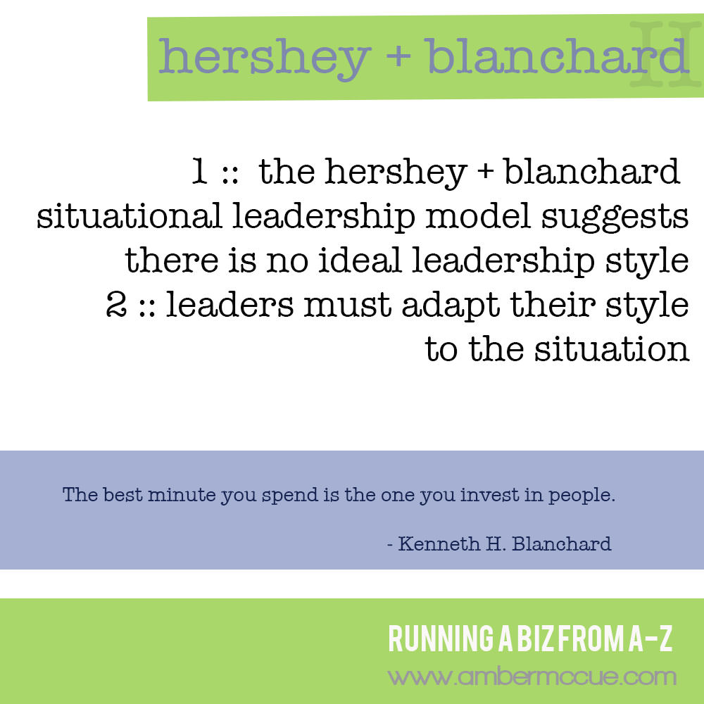 H. Hershey + blanchard – Running Biz from A to Z